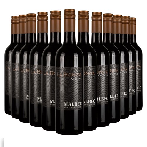 Case of 12 La Bonita Malbec Reserve 75cl Red Wine
